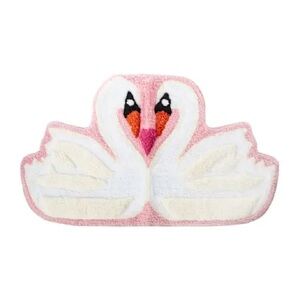 Swan Pink Tufted Rug Animal Shaped